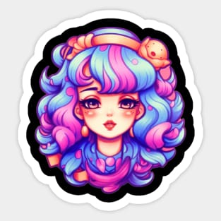 Cute Kawaii Girl Sticker